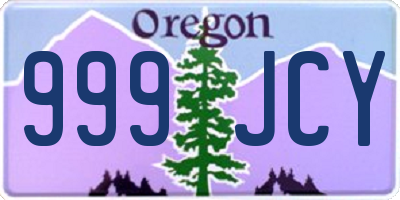 OR license plate 999JCY