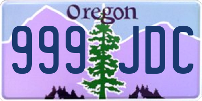 OR license plate 999JDC