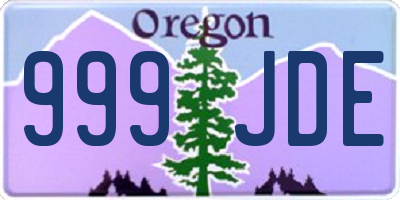 OR license plate 999JDE