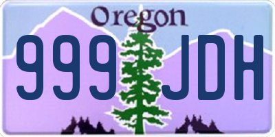 OR license plate 999JDH