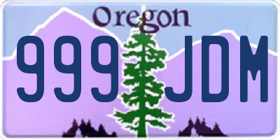 OR license plate 999JDM