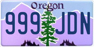 OR license plate 999JDN