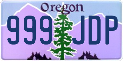 OR license plate 999JDP