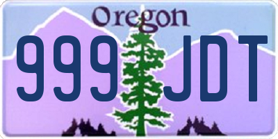 OR license plate 999JDT