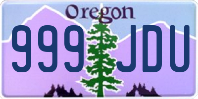 OR license plate 999JDU