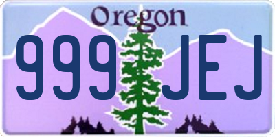 OR license plate 999JEJ