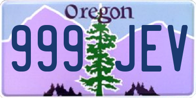 OR license plate 999JEV