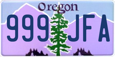 OR license plate 999JFA