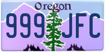 OR license plate 999JFC