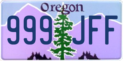 OR license plate 999JFF