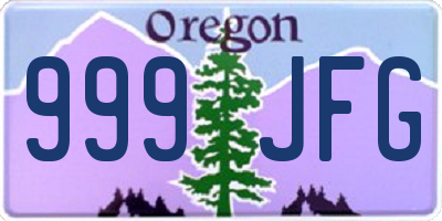 OR license plate 999JFG