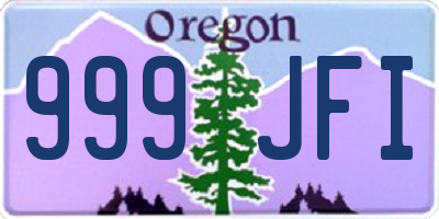 OR license plate 999JFI