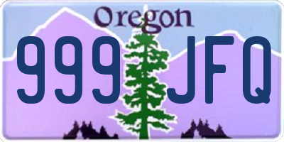 OR license plate 999JFQ