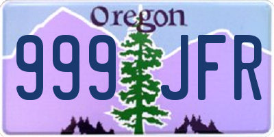 OR license plate 999JFR