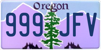 OR license plate 999JFV