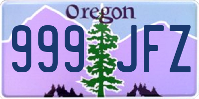 OR license plate 999JFZ