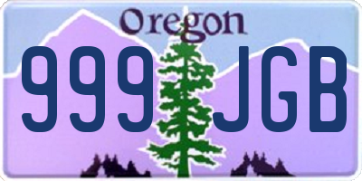 OR license plate 999JGB