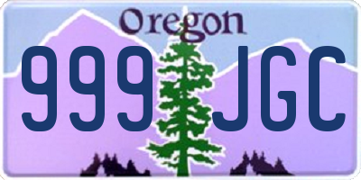 OR license plate 999JGC