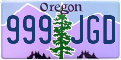 OR license plate 999JGD