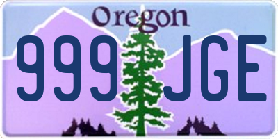 OR license plate 999JGE