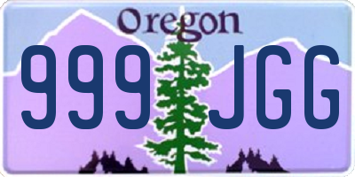 OR license plate 999JGG