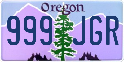 OR license plate 999JGR