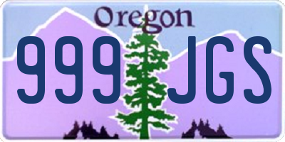 OR license plate 999JGS