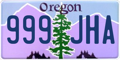 OR license plate 999JHA