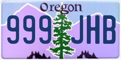 OR license plate 999JHB