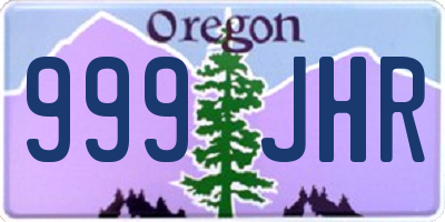 OR license plate 999JHR