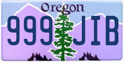 OR license plate 999JIB