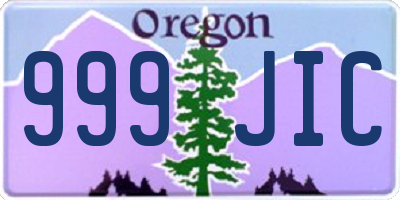 OR license plate 999JIC