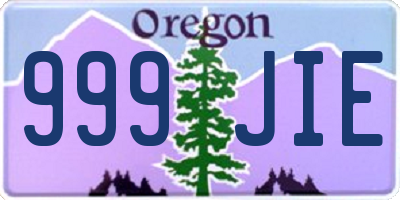 OR license plate 999JIE