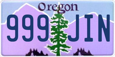 OR license plate 999JIN