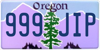 OR license plate 999JIP