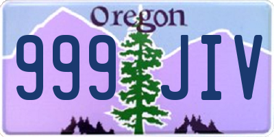 OR license plate 999JIV