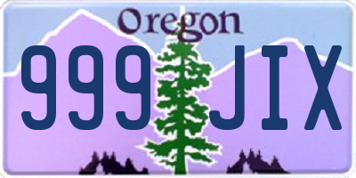 OR license plate 999JIX