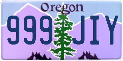 OR license plate 999JIY
