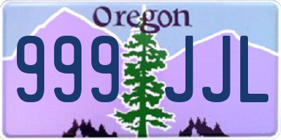 OR license plate 999JJL