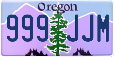 OR license plate 999JJM