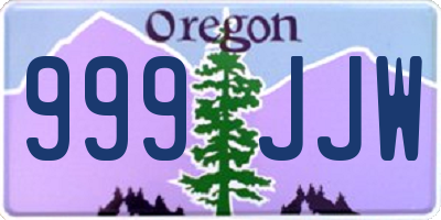 OR license plate 999JJW