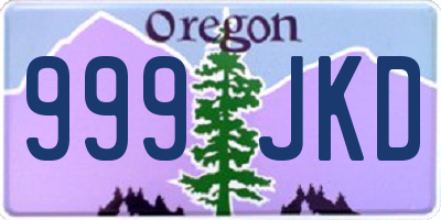 OR license plate 999JKD