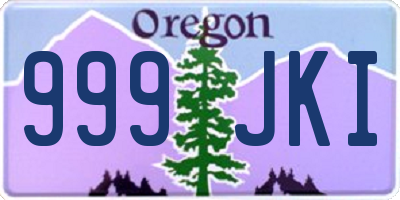 OR license plate 999JKI