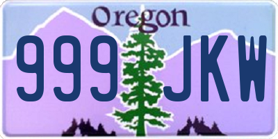 OR license plate 999JKW