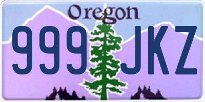 OR license plate 999JKZ