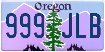 OR license plate 999JLB