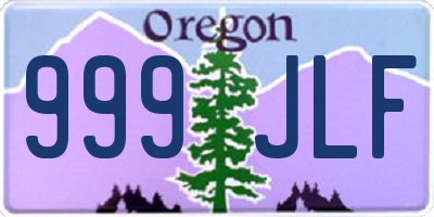OR license plate 999JLF