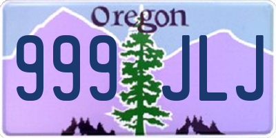 OR license plate 999JLJ