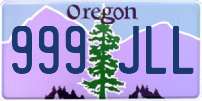 OR license plate 999JLL