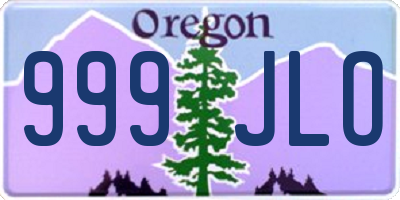 OR license plate 999JLO